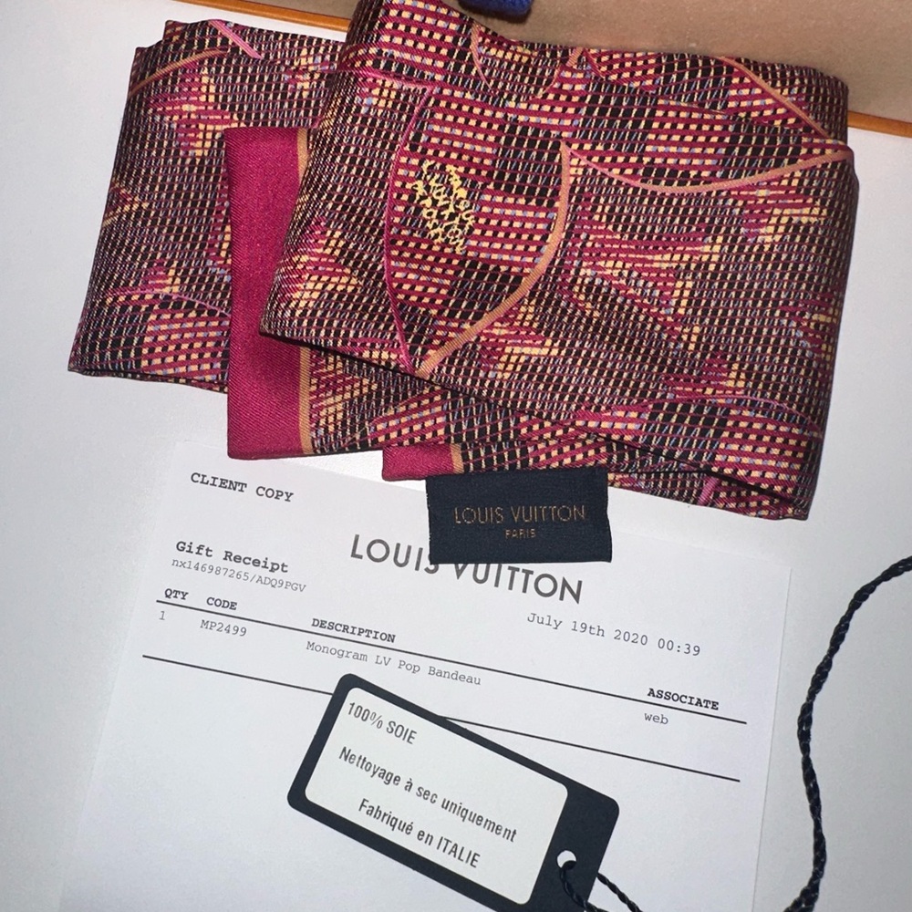 Louis Vuitton Pop Bandeau Scarf LV Monogram - Picture 2 of 9